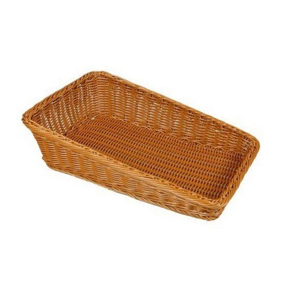 Slanted Portrait Wicker Basket (Natural) Mills Display NZ