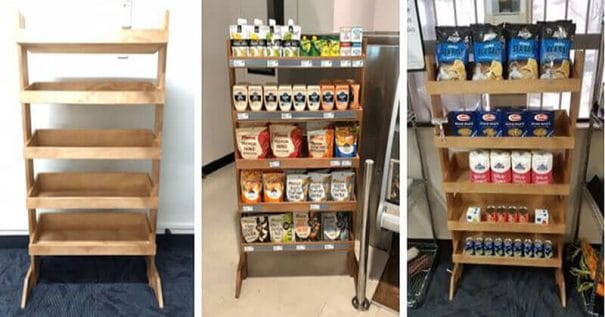 Wooden Display Stands easily customised for a natural look